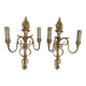 Pair of "torch" wall lights Louis XVI in gilded bronze