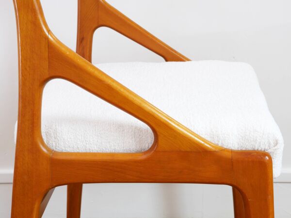 Chaise Baumann - Entièrement restaurée - Tissu, mousse & sangles : neuf