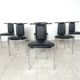 Vintage chrome postmodern dining chairs, 1980s