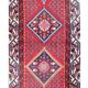 Vintage persian runner rug long handwoven oriental wool carpet - 74x300cm