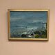 Huile sur toile originale "Rivière" par Lars Herder vintage et encadrée 37×28cm