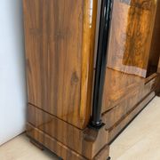 Biedermeier Wardrobe, Walnut Veneer, South Germany circa 1820