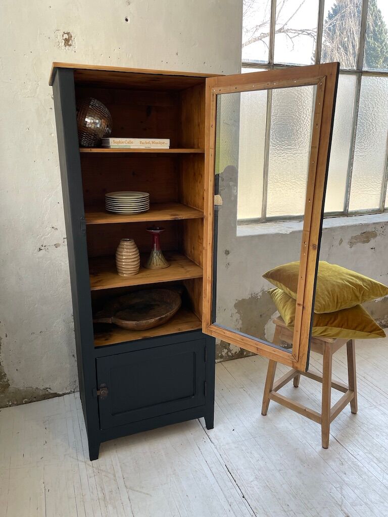 Old black storage window