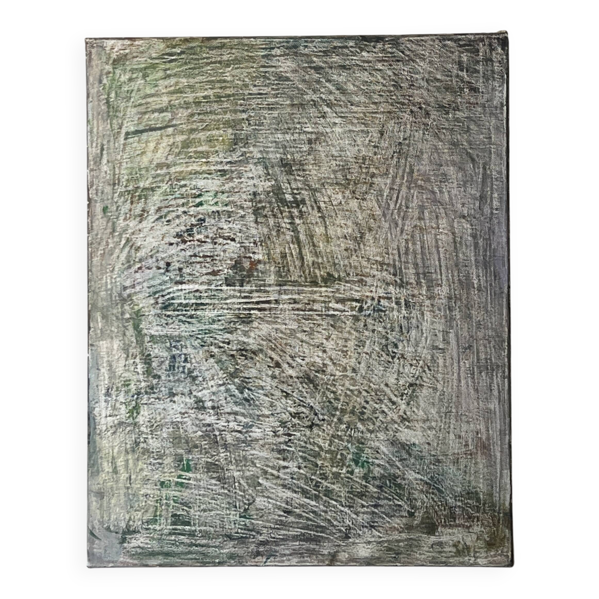 Tableau contemporain, toile abstraite sur châssis, technique mixte