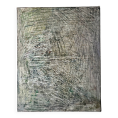Contemporary table abstract canvas on frame, mixed media.