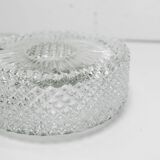 1960 wall light, black metal glass and gold brass rods