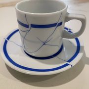 Flat cup saucer Pfister, designer furniture Pfister, original coffee cup,