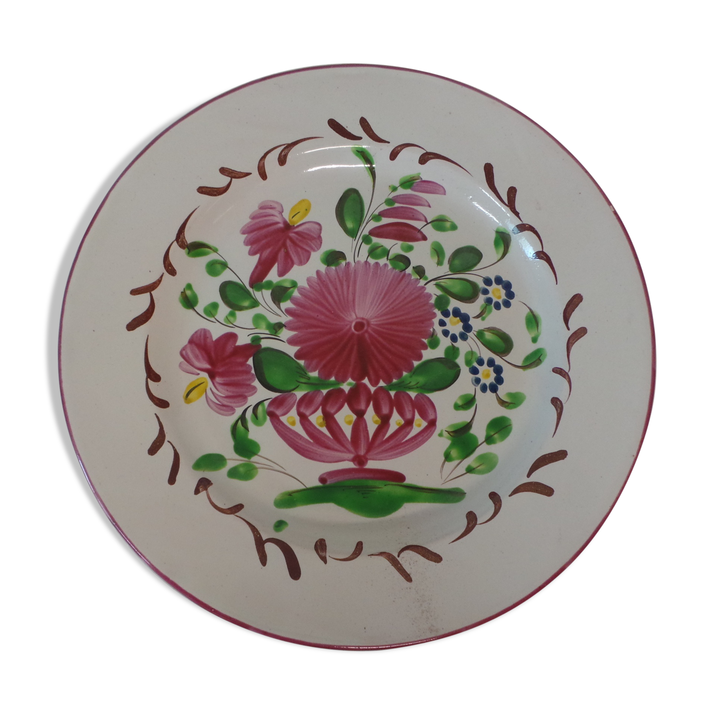Decorative plate st Clement floral decoration