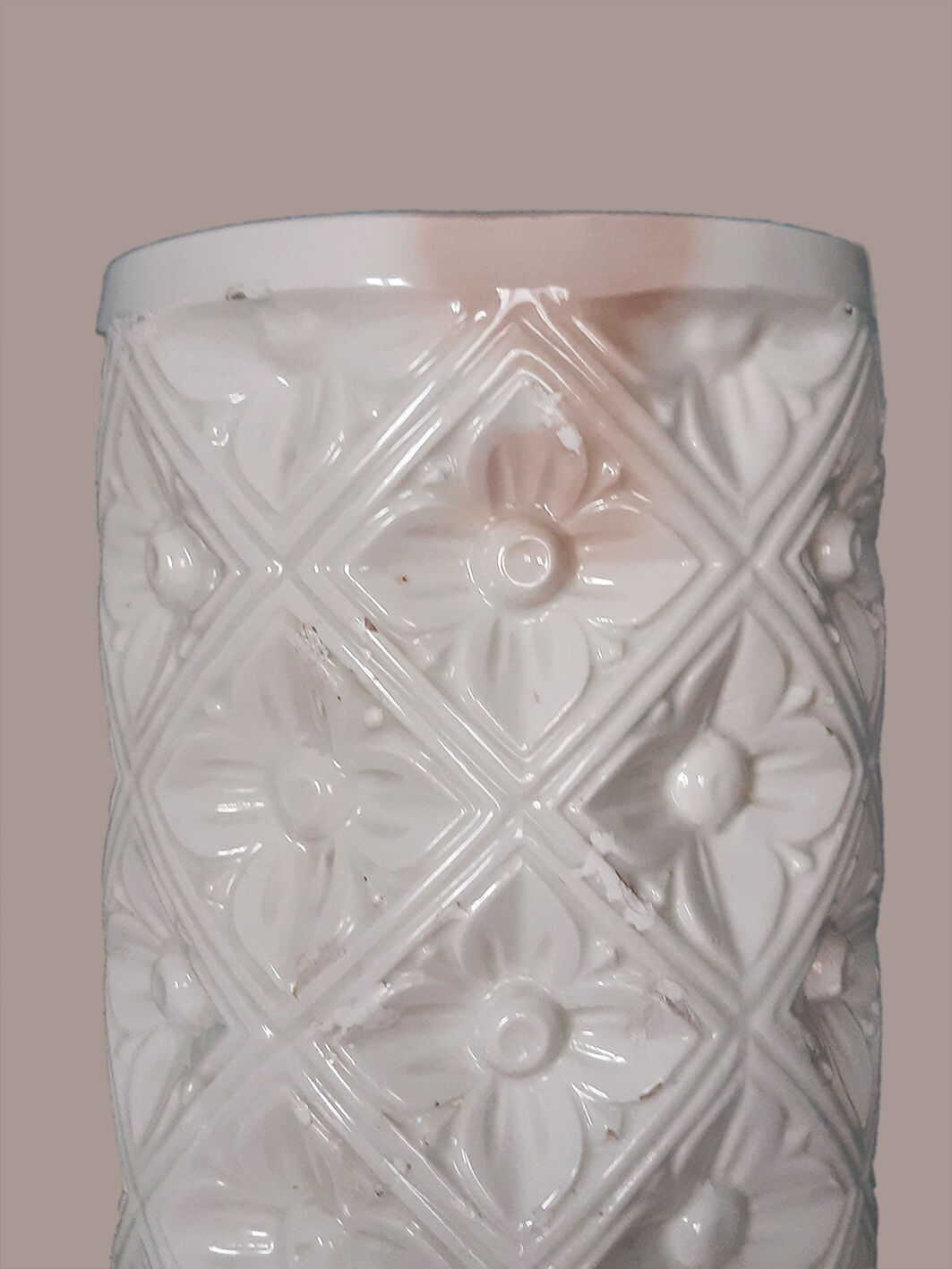 Pair of white Manises pottery vases, 1950s