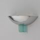 Chrome and crystal wall light, Italy, 1960s