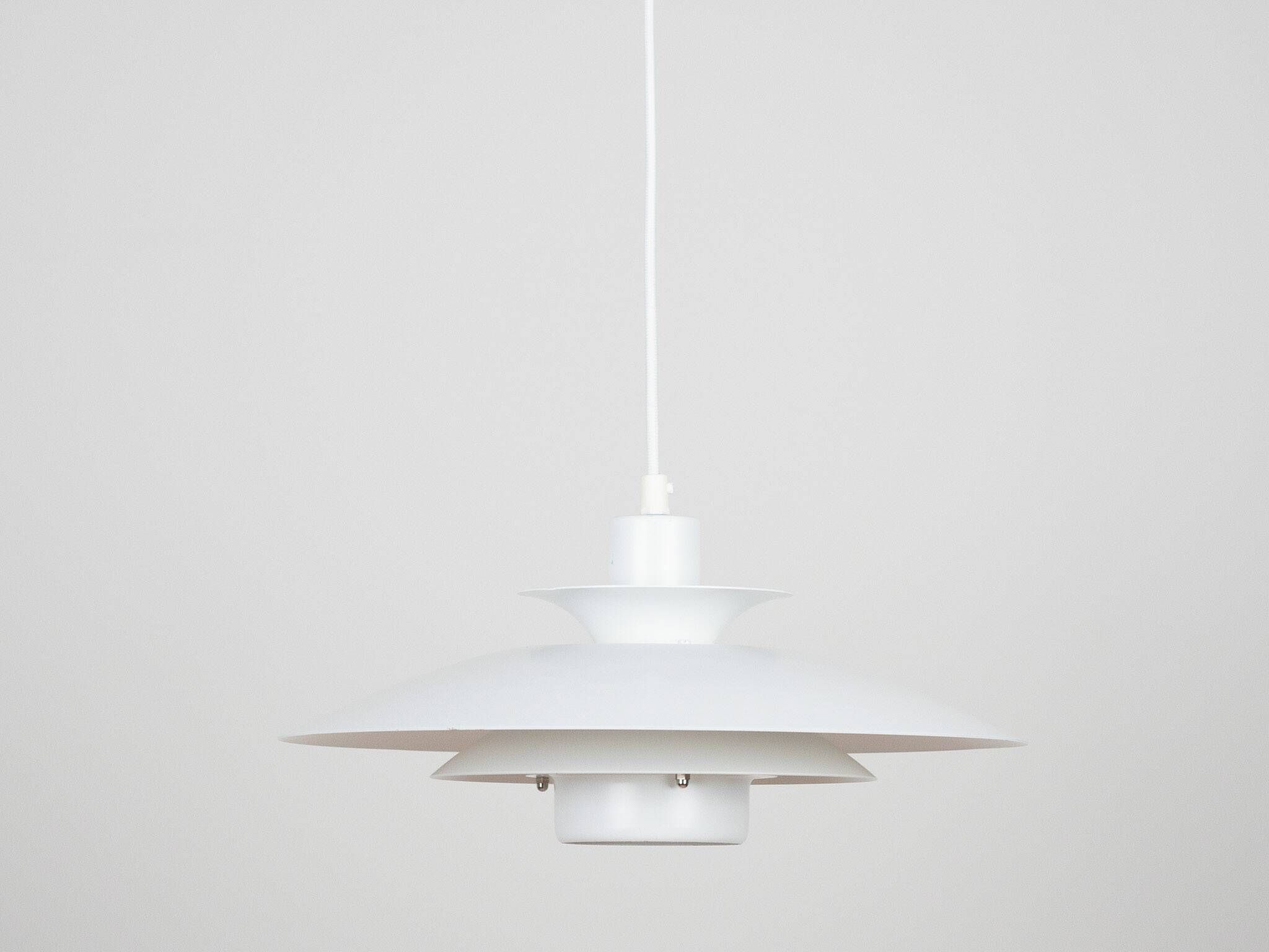 Pair of 2 vintage pendant lamps Volga by Kurt Wiborg, Jeka, 1980s