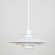 Pair of 2 vintage pendant lamps Volga by Kurt Wiborg, Jeka, 1980s
