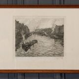 Gravure René Pinard Bras de la bourse du Pont de la poissonnerie Nantes