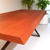 Table en sipo (bois massif) artisanale