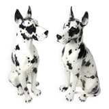 Pair of harlequin Great Danes ceramic Italy 20th century