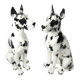 Pair of harlequin Great Danes ceramic Italy 20th century