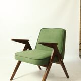 Pair of royal green velvet armchairs