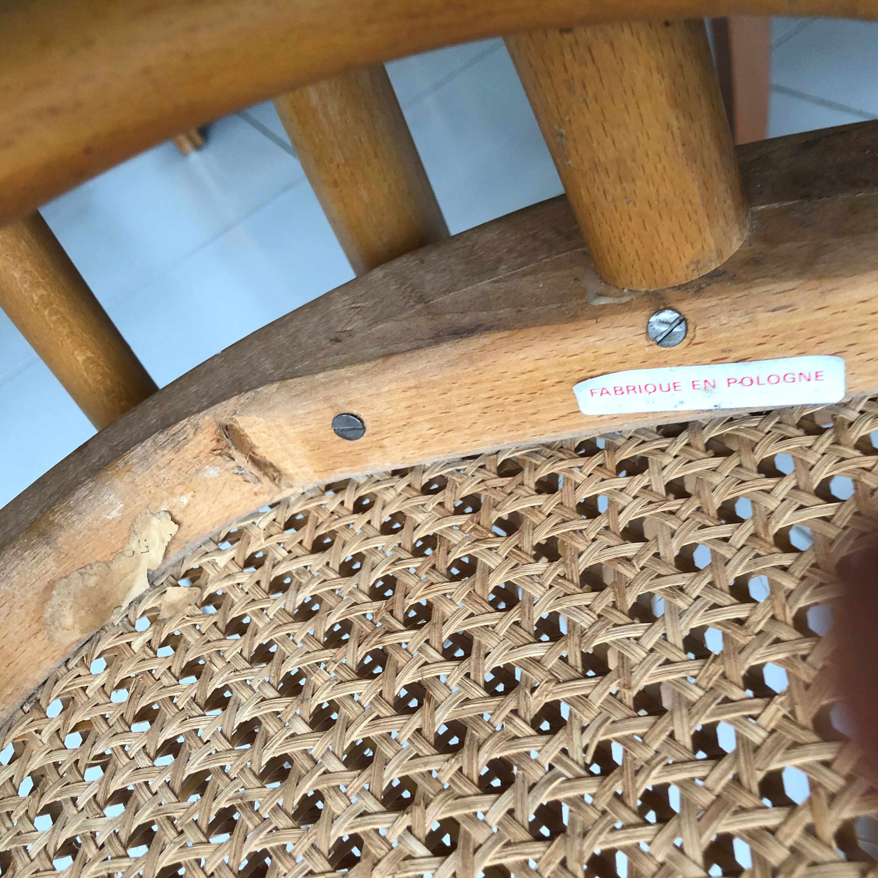 Pair of thonet canne bistro chairs