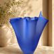 Cobalt blue blown glass vase