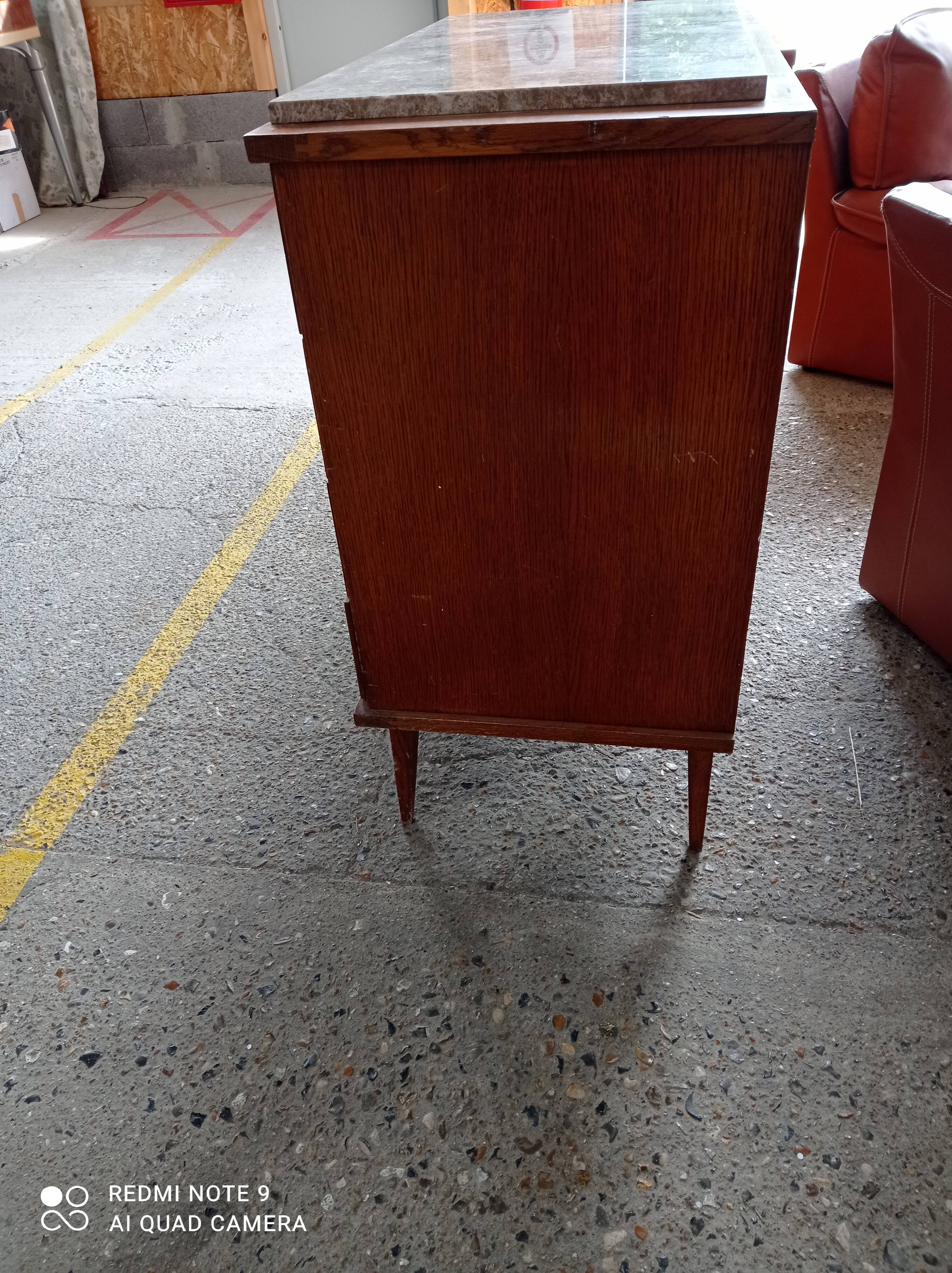 Scandinavian chest of drawers 4 drawers compass feet