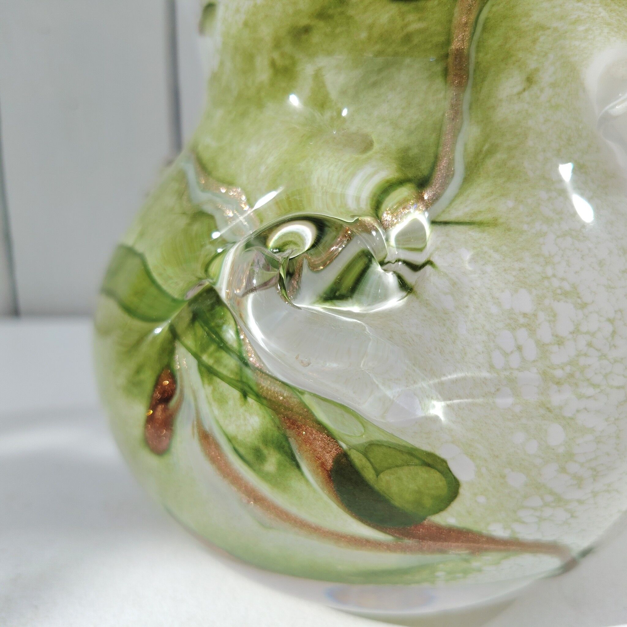 Vase en verre soufflé, Bob le Bleis, Maure-vieil
