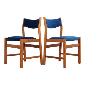 Set of two beech chairs, Danish design, 70s, made in Denmark