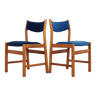 Ensemble de deux chaises en hêtre, design danois, années 70, fabriqué au Danemark