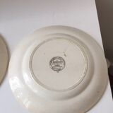 8 Terre de Fer dessert plates, 19th century