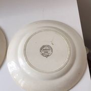 8 Terre de Fer dessert plates, 19th century