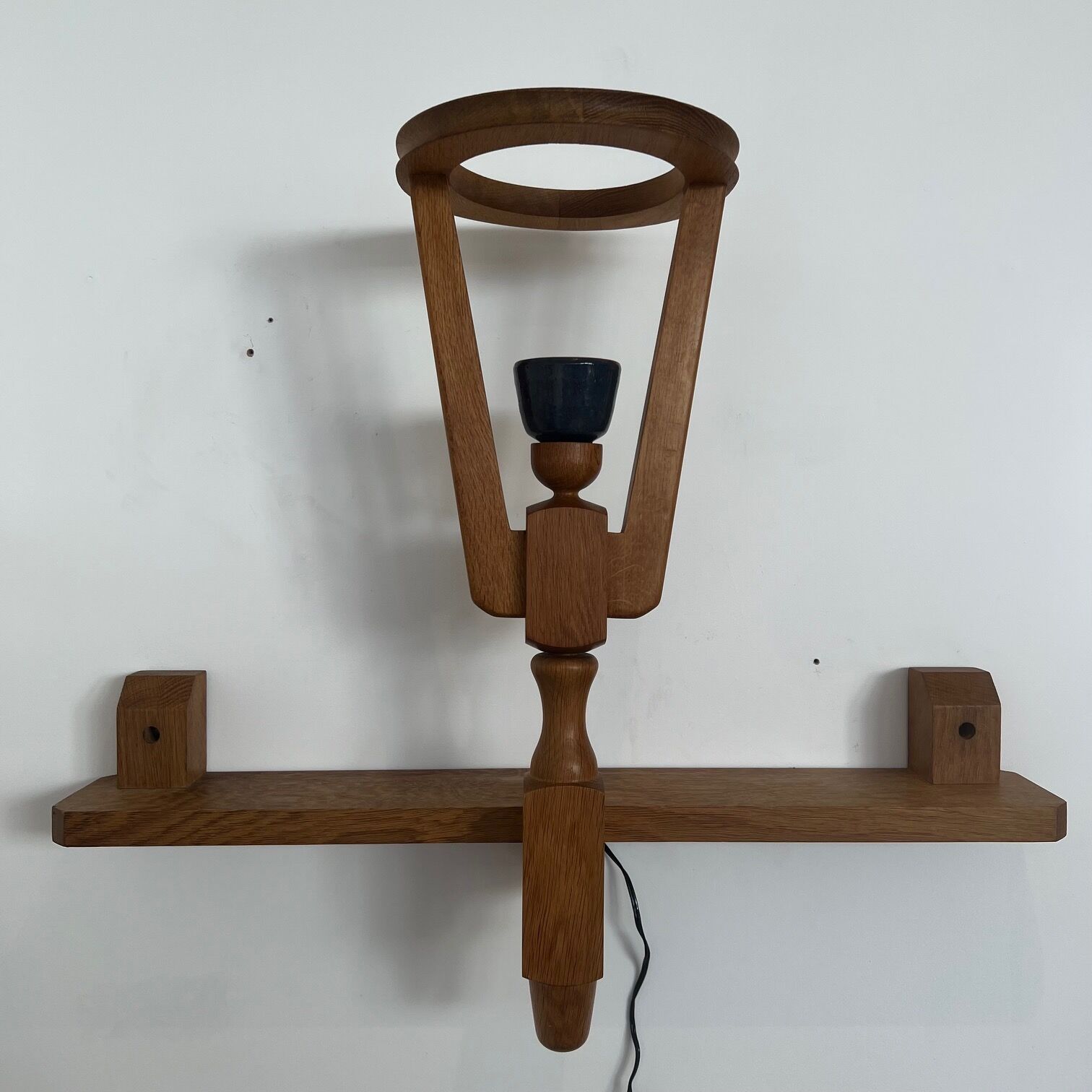 Guillerme et Chambron French Mid-Century Shelf Wall Lights