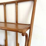 70s rattan wall shelf