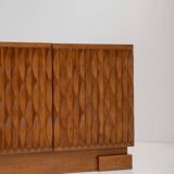 Midcentury Brutalist Oak Sideboard, Belgium