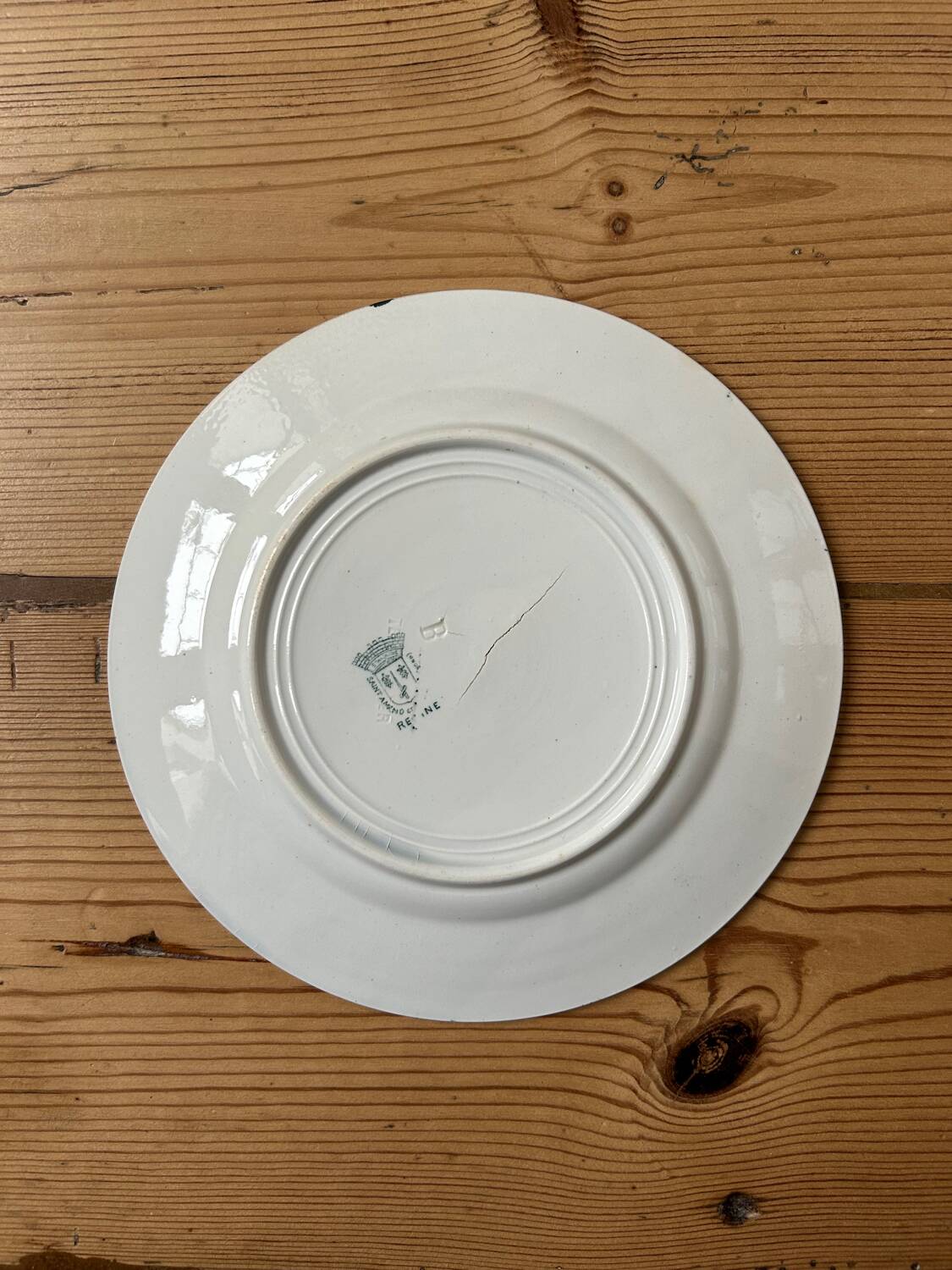 Set of 6 mismatched antique dinner plates