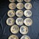 14 dinner plates + 2 "Chardons" dishes from Gien