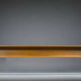 Large Minimalist Teak & Walnut Wall Unit, 1970s