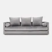 Sofa KOPENHAGA silver velour, Scandinavian design