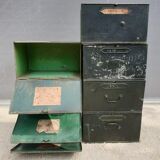 Lot 7 metal cartonniers 1920 André Labbé