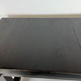 Brutalist elm table Wabi-sabi spirit and its 2 benches