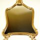 Louis XV style mirror, rockery, in golden resin, circa 1950 46x83cm