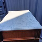 Louis XVI marble top chest of drawers