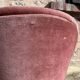 Pink velvet armchair