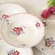 Set of 4 hollow plates, Moulin des Loups, Victor motif