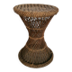 Old Diabolo Stool In Woven Rattan Year 60-70 Vintage Decoration
