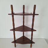 Vintage wooden corner shelf