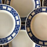 8 dessert plates made of antique earthenware