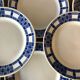 Set de 8 assiettes à dessert en faïence ancienne