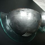 Pair of metal and plexiglass wall lights