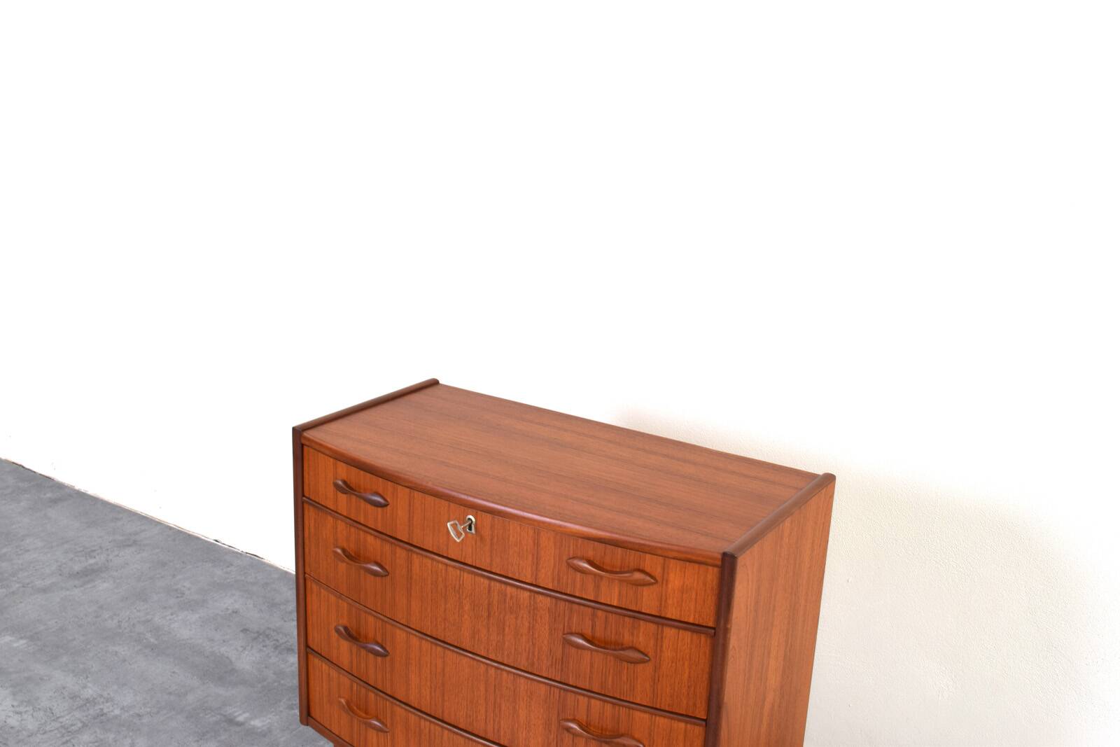 Mid Century Norwegian Teak Chest Of Drawers By Brødrene Blindheim For Sykky