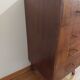 petite commode, chiffonnier, poignées scoubidou, pieds compas, vintage
