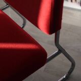 Fauteuil chauffeuse rouge vintage